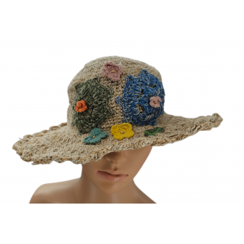 Hemp–Cotton Crochet Sun Hat
