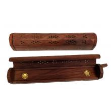 Wood Coffin Incense Burner Box