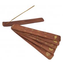 Plain Wooden Incense Burner – Minimalist Holder for Sticks