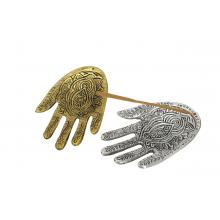 Metal Hand Incense Burner – Artistic Holder for Stick & Cone Incense Metal Hand Incense Burner – Artistic Holder for Stick & Cone Incense