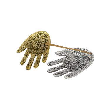 Metal Hand Incense Burner – Artistic Holder for Stick & Cone Incense
