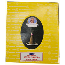 7 Chakra Incense Cones – 12x12 Pack (144 Cones) for Energy Healing & Meditation