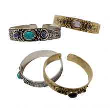 Brass Filigree Stone Bracelets Brass Filigree Stone Bracelets