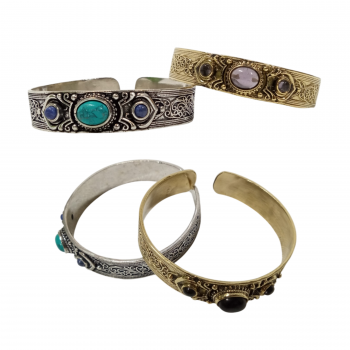 Brass Filigree Stone Bracelets
