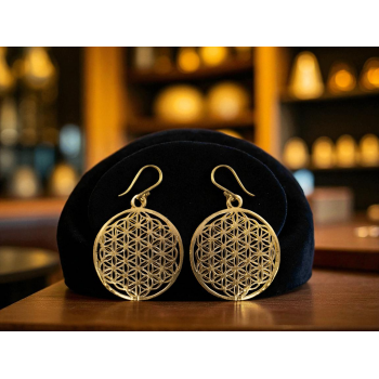 Flower of Life Earrings – Geometric Sacred Geometry Jewelry