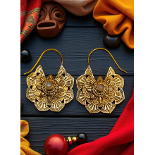 Floral Statement Drop Earrings