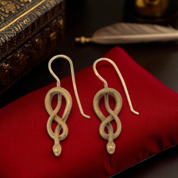 Infinity Serpent Drop Earrings