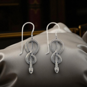 Infinity Serpent Drop Earrings