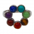 7 Chakra Gemstone Bead Brass Energy Ring