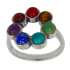7 Chakra Gemstone Bead Brass Energy Ring