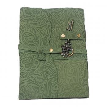 Embossed Leather Journal – Handcrafted 5x7 Writing Notebook for Gift & Daily Use