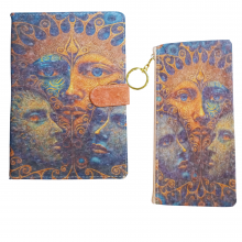BJB-001 Angel Face printed Cork material cover Journal with Pencil Bag