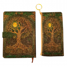 BJB-001 Tree of Life Cork Material Cover Journal with Pencil Bag
