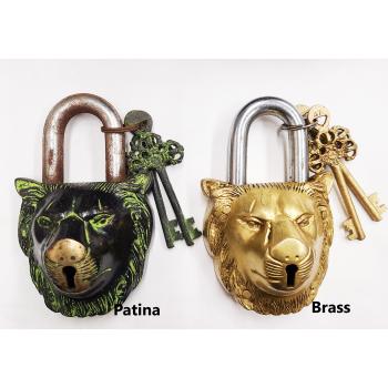 Vintage Decorative Lion Head Lock