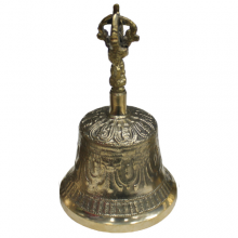 Medium Bronze Temple Bell with Vajra Handle - 3.5*6" Medium Bronze Temple Bell with Vajra Handle - 3.5*6"
