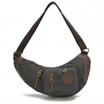 Premium Canvas Crossbody Banana Bag