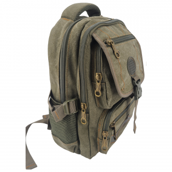 Vintage 12-Inch Canvas Backpack – Rugged & Stylish for Everyday Use