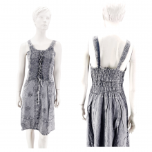 Viscose Stonewashed Mini Dress – Boho Chic Lightweight Summer Wear