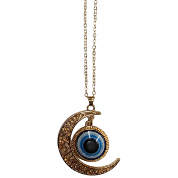 Alloy Evil Eye Moon Pendant