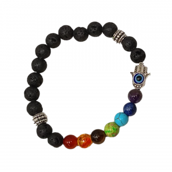 Handmade Chakra Hamsa Evil Eye Protection Bracelet