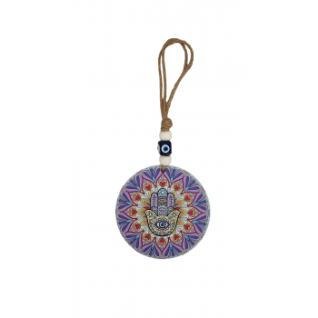 Glass Hamsa Hanging