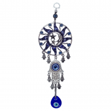 Evil Eye Hanging with Moon, Star, Sun & Hamsa