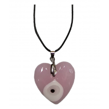 Evil Eye Pink Heart Pendant