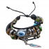 Handmade Boho Evil Eye Bracelet for Men & Women – Adjustable Multi-Layer Leather Beaded Charm