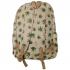 Hemp Cotton Leaf Printed Backpack