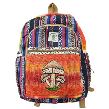 17" Hemp Cotton Mushroom Backpack