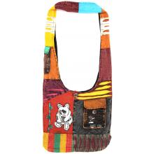 Artistic Shoulder Boho Panda Printed Cotton Hobo Bag