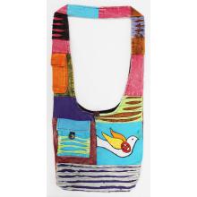 Cotton Hobo Bag with Peace Bird