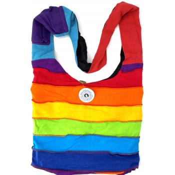 Vibrant Knit PW Rainbow Hobo Bag