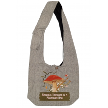 Colorful Nature's Treasure Mushroom Hobo Bag
