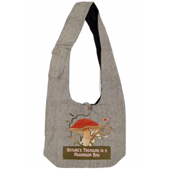Colorful Nature's Treasure Mushroom Hobo Bag