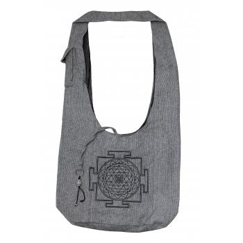 Spiritual & Vibrant Shree Yantra Print Hobo Bag