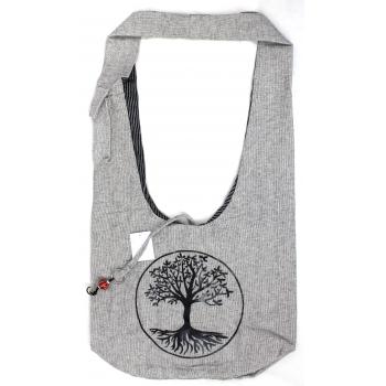 Tree of Life Printed Cotton Hobo Bag