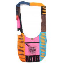 Cotton Razorcut Swirl Print Hobo Bag