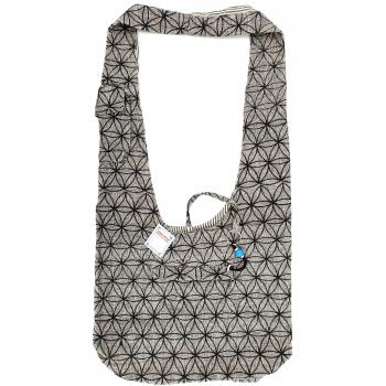 Cotton Flower of Life Print Hobo Bag