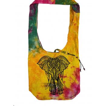 Cotton Tie-Dye Elephant Hobo Bag