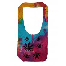 Cotton Tie-Dye Leaf Hobo Bag