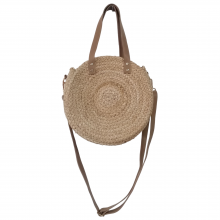 Round Woven Natural Straw Handbag- Shoulder Bag for Women Round Woven Natural Straw Handbag- Shoulder Bag for Women