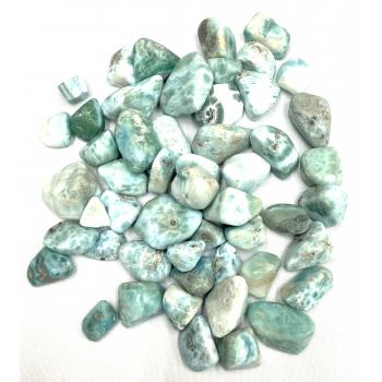 Dominican Larimar Tumbled Stones – Sold Per Pound (Rare Soothing & Ocean Energy Crystal)