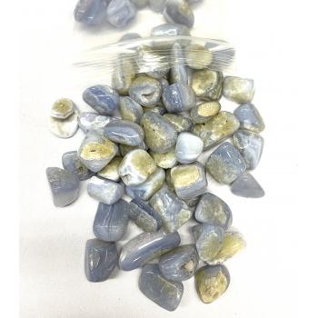 Blue Lace Agate Tumbled Stones – Sold Per Kg (Calming & Communication Crystal)